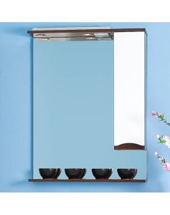 Зеркало шкаф Токио 70 R венге белый глянец Бриклаер