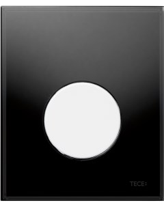 Кнопка смыва Loop Urinal 9242654 черное стекло кнопка белая Tece