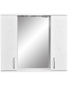 Зеркало шкаф Фантазия 80 с подсветкой белый Stella polar
