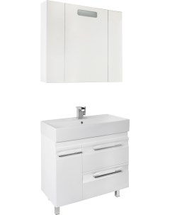 Мебель для ванной Мальта 90 с ящиками белая Vod-ok
