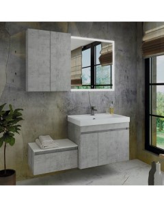 Мебель для ванной Осло 80 подвесная бетон светлый Comforty