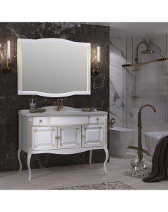 Комплект мебели Лаура 120 белый матовый золото Opadiris