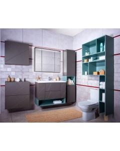 Мебель для ванной Кристалл 90 софт графит Бриклаер