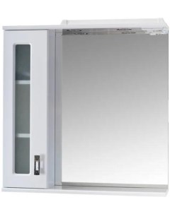 Зеркало шкаф Кристалл 67 L с подсветкой белый 206705 Onika