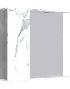 Зеркало шкаф Марбл 75 мрамор камень бетонный 207524 Onika