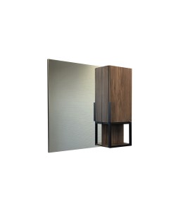 Зеркало шкаф Равенна Лофт 90 дуб темно коричневый Comforty