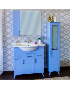 Мебель для ванной Глория 85 голубая Sanflor
