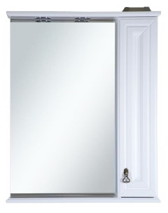 Зеркало шкаф Лувр 75 правый белый с подсветкой Misty