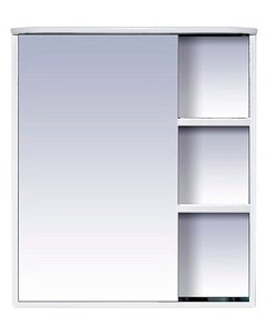 Зеркало шкаф Венера 70 левый белый с подсветкой Misty