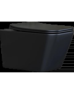 Унитаз подвесной Metric с сиденьем микролифт черный матовый Ceramica nova