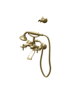 TRD Смеситель для ванны настенный с ручным душем и шлангом настенный держатель ручки Paris цвет золо Gattoni