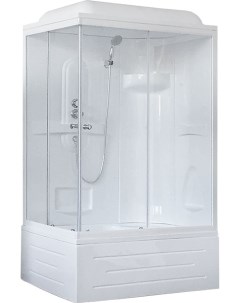 Душевая кабина BP 100x80 R профиль белый стекло прозрачное Royal bath