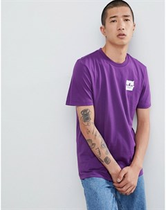 Фиолетовая футболка с принтом на спине DH3932 Adidas skateboarding