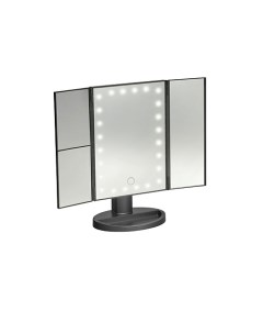 Настольное 3D зеркало с подсветкой и с увеличением для макияжа раскладное Bradex