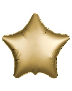 Шар фолгированный 19 звезда цвет мистик золото Agura