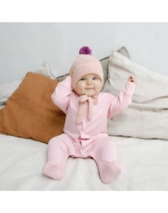 Комбинезон нательный с длинным рукавом детский на кнопках для новорожденных BMLRB Airwool