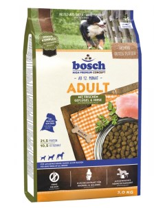 Сухой корм для собак Adult с птицей и просом 3 кг Bosch