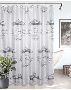 Штора для ванной Charme Orange Paris grey ch22104 1 180x180 светло серая Bath plus