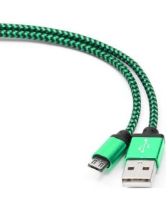 Кабель microUSB USB 2 0 1м CC mUSB2gn1m круглый зеленый Gembird