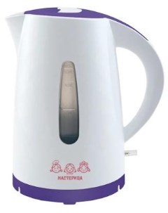 Чайник электрический ЕК 1701M 1 7л пластик белый фиолетовый 1850 Вт 12 Мастерица