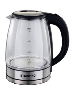 Чайник электрический SKG4777 2000 Вт чёрный 1 8 л стекло Starwind