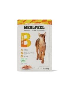 Functional Nutrition Влажный корм пауч для красоты шерсти и здоровья кожного покрова кошек кусочки с Mealfeel
