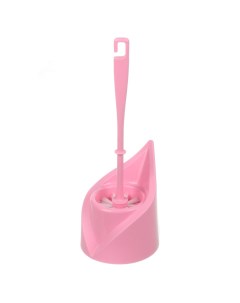 Ерш для туалета МТ271 Капля напольный пластик розовый Мультипласт