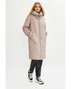 Утепленное пальто с капюшоном plus size Electrastyle