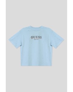 Хлопковая футболка с декором Guess