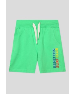 Хлопковые шорты с принтом Benetton