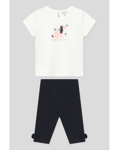 Хлопковый комплект из футболки и шорт Fagottino