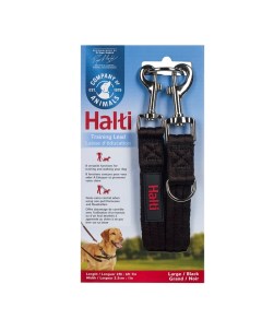 Поводок перестежка для собак HALTI Training Lead черный 200х2 5см Великобритания Coa