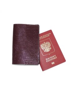 Обложка для паспорта кожаная бордовая реплтилия Kalinovskaya natalia