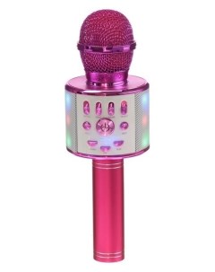 Микрофон для караоке Luazon Lzz 70 5 Вт 1800 мач коррекция голоса подсветка розовый Luazon home