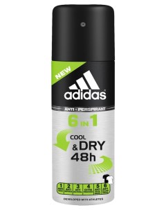 Дезодорант антиперспирант Cool Dry 6 в 1 48ч Adidas