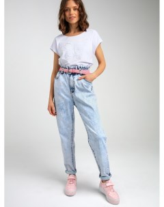 Брюки текстильные джинсовые для женщин Playtoday family look