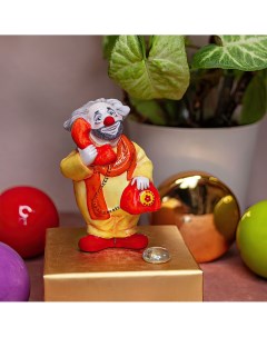 Статуэтка Клоуны Клоун с телефоном Ярославская керамическая мануфактура