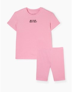 Розовый комплект одежды для девочки Gloria jeans