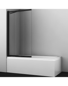 Шторка на ванну Dill 100 61S02 100 WasserSchutz Fixed профиль Черный стекло прозрачное Wasserkraft