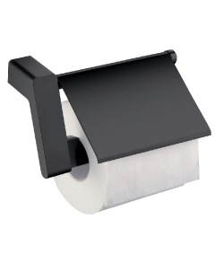 Держатель туалетной бумаги Torne 43042 03 настенный с крышкой черный Timo