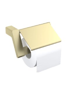Держатель туалетной бумаги Torne 43042 17 настенный с крышкой золото матовое Timo