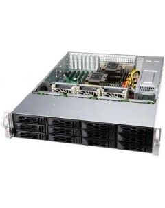 Серверный корпус 2U CSE LA26E1C4 R609LP 600 Вт чёрный серебристый Supermicro