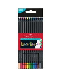 Набор карандашей цветных Faber Castell Black Edition 12 цв трехгран черное дерево картон Faber–сastell