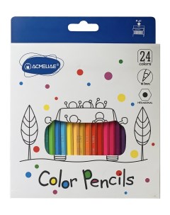 Набор карандашей цветных 24 цв в картонном футляре Acmeliae