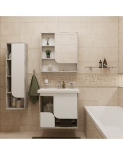 Мебель для ванной Самара 70 дуб скандинавский белая подвесная комплект гарнитур Diwo