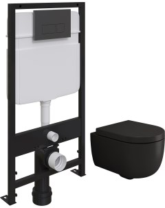 Комплект Унитаз подвесной V Tondo 1417 004 0129 черный матовый с микролифтом Система инсталляции для Bocchi