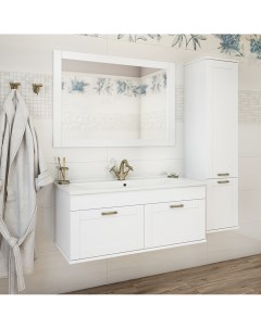 Мебель для ванной Ванесса 105 подвесная белая Sanflor