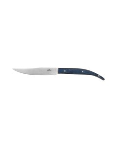 Нож для стейка 235 мм без зубцов синяя ручка Luxstahl