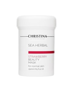 Клубничная маска красоты для нормальной кожи Sea Herbal Beauty Mask Strawberry 250 мл Christina (израиль)