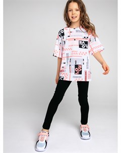 Комплект трикотажный для девочек фуфайка футболка брюки легинсы Playtoday tween